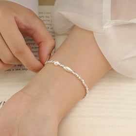 S925 Silver Fish & Baroque Pearl Bracelet